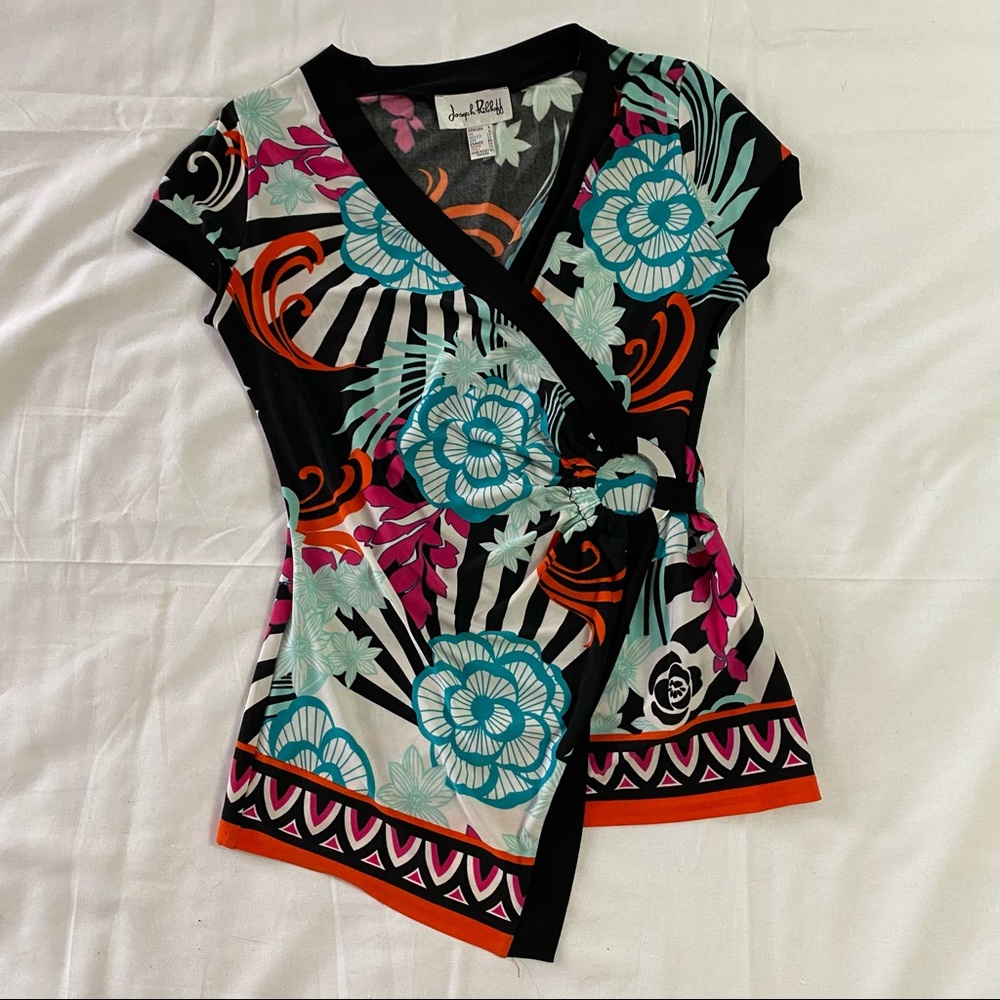 Joseph Ribkoff Bright Floral Blouse